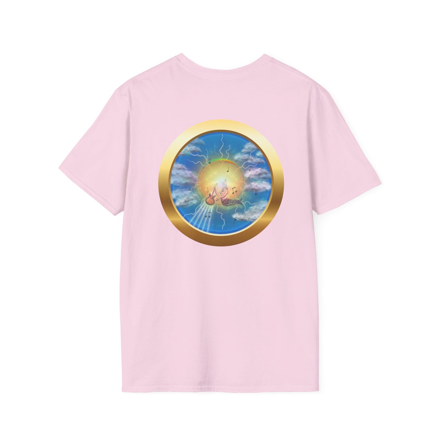 Classic Donut Tee - Unisex Soft-Style - "The Divided Donut" - variant 1 - blue/blue donut [*50% to The Divided Sky Foundation]