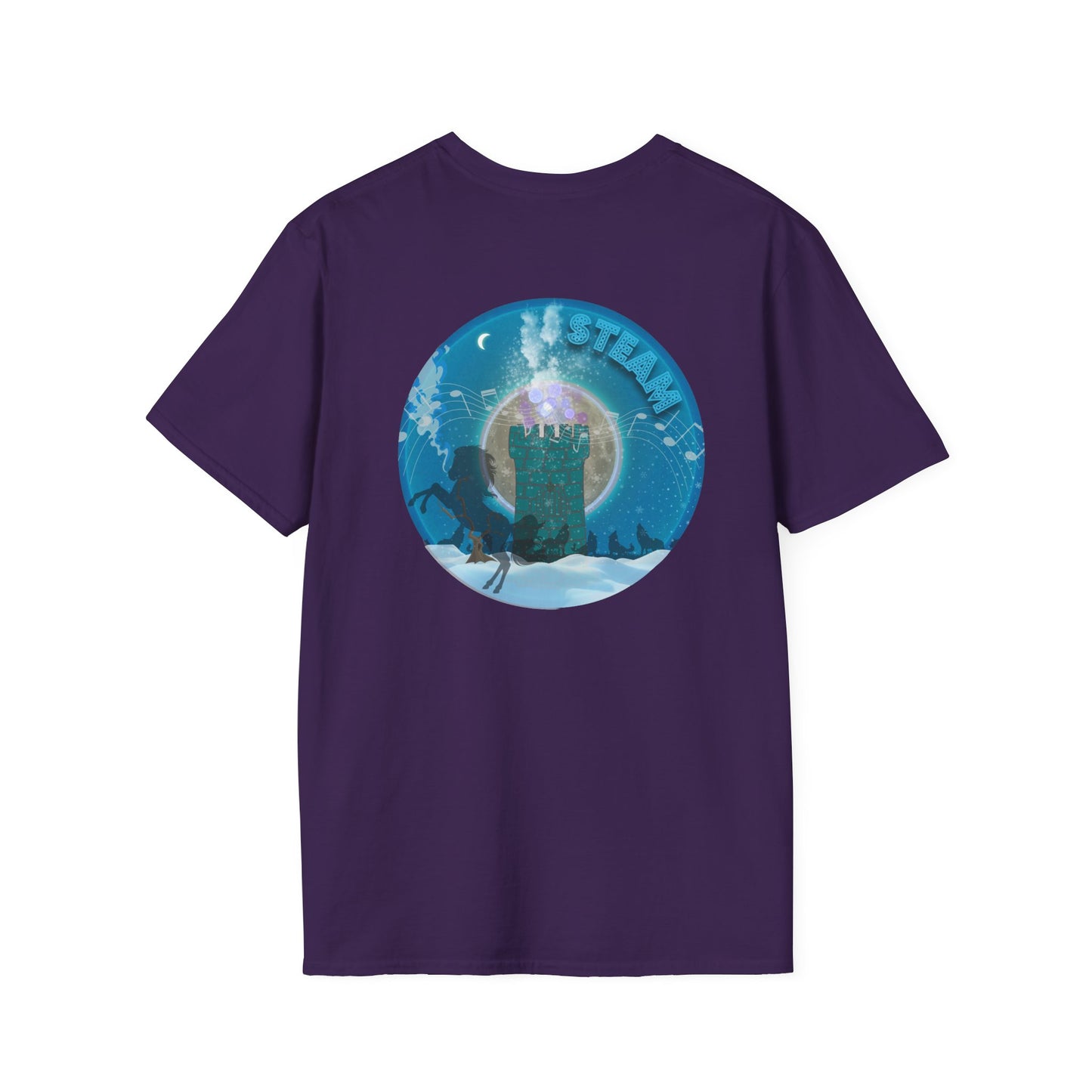 Classic Donut Tee - Unisex Soft-Style - "Steaming Fresh Donuts" - series 1.0 - vivid blue donut