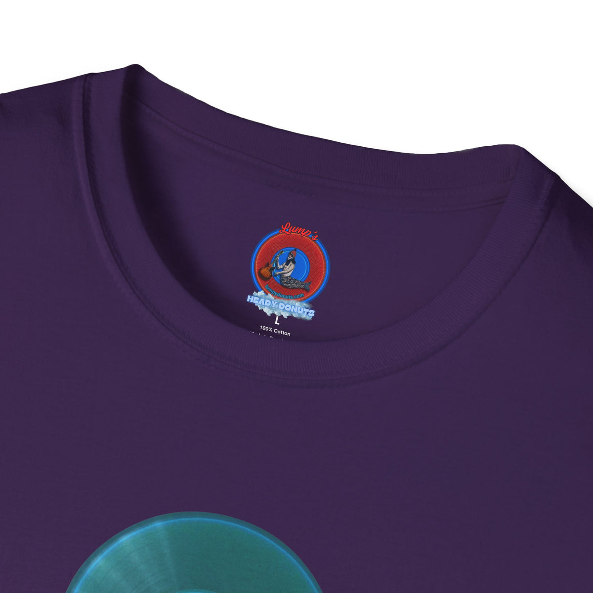 Classic Donut Tee - Unisex Soft-Style - "Bathtub Fun" - dark aquamarine donut