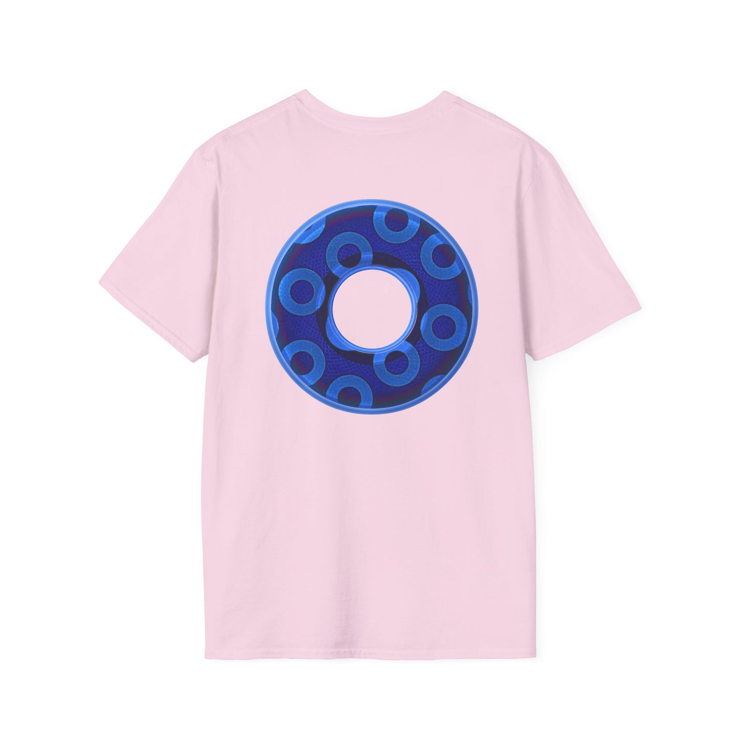 Plain Donuts/Unisex Soft-Style - "Plain Rustic Paradoxical Donuts" - Carolina blue/dark blue donuts