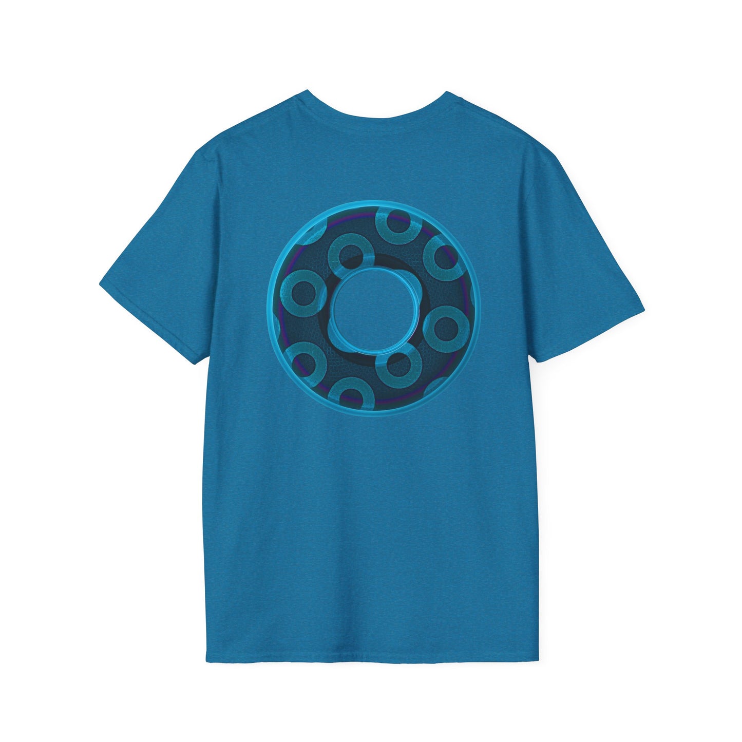 Plain Donuts/Unisex Soft-Style - "Plain Rustic Paradoxical Donuts" - light blue/dark blue donuts