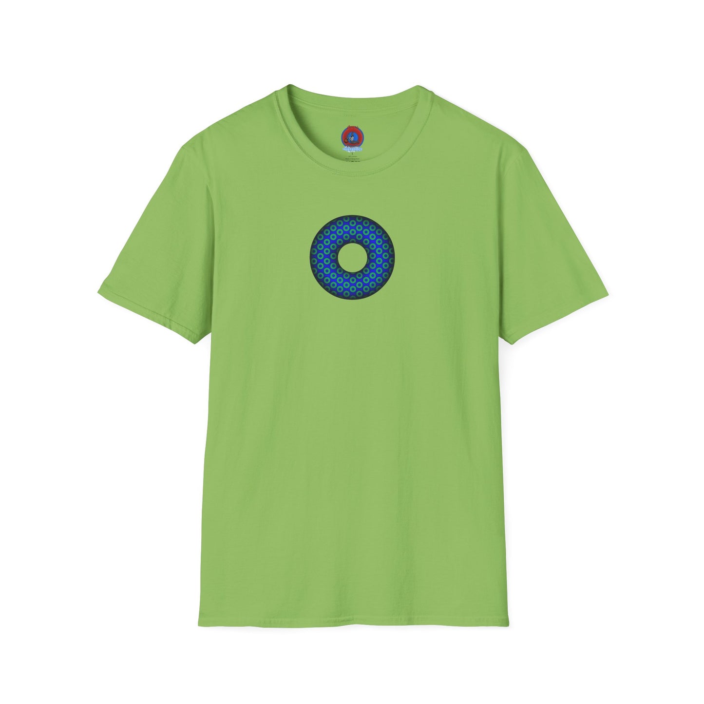 Plain Donuts/Unisex Soft-Style - "Plain Paradoxical Grided Donuts" - light green/blue donuts