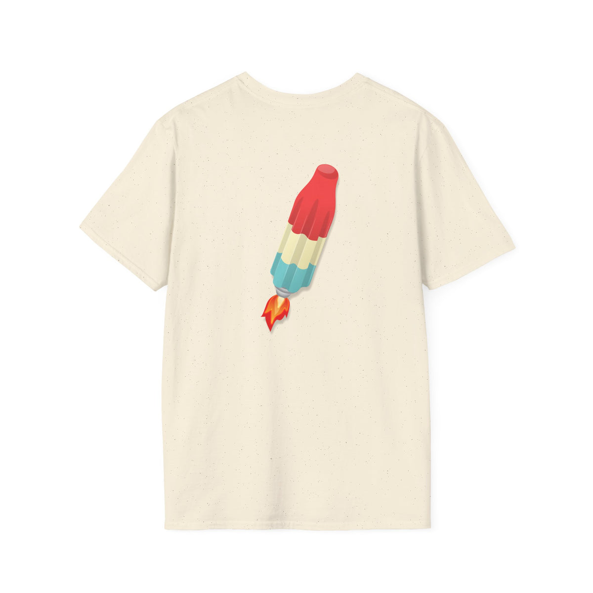 Classic Donut Tee - Unisex Soft-Style - "Blow this Popsicle Stand" - red/blue/cream - bomb pop