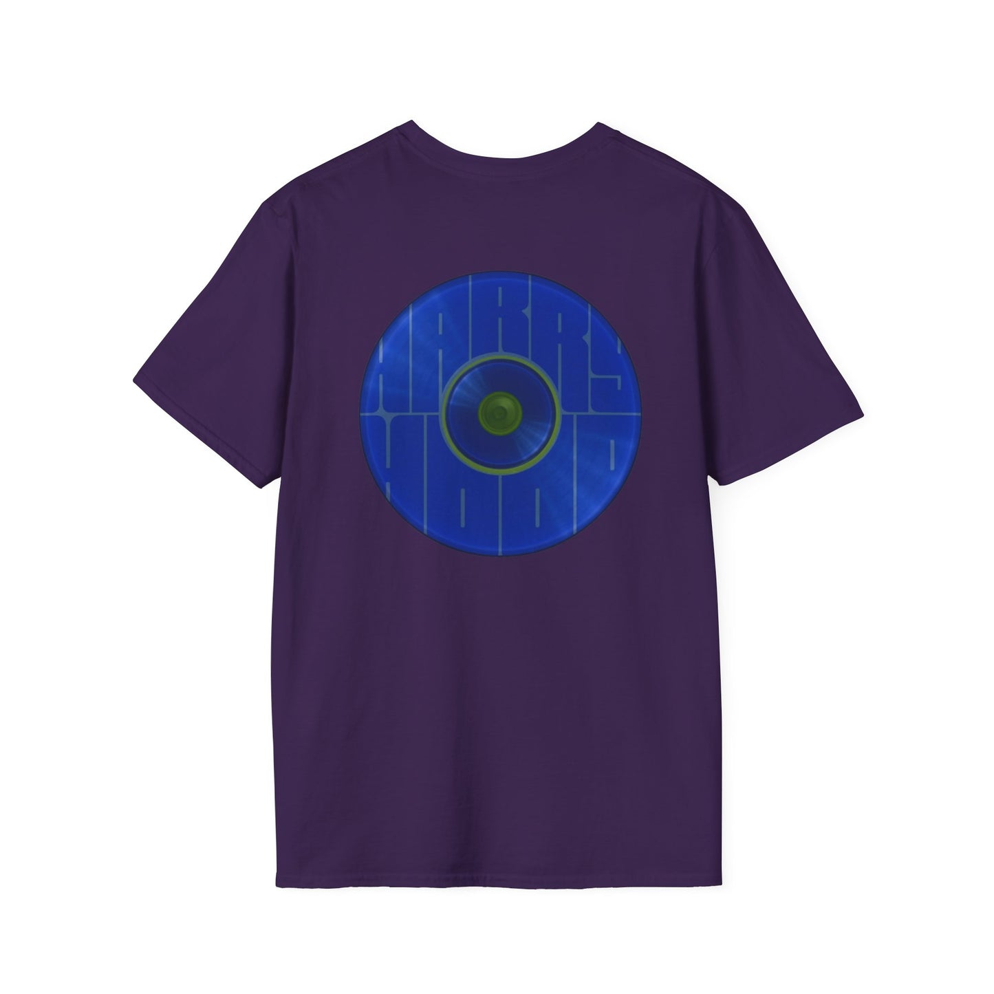 Classic Donut Tee - Unisex Soft-Style - "Harry's Hoodlum Donut" - series 1.0  - variant 3 - lights off/blue donut(s)