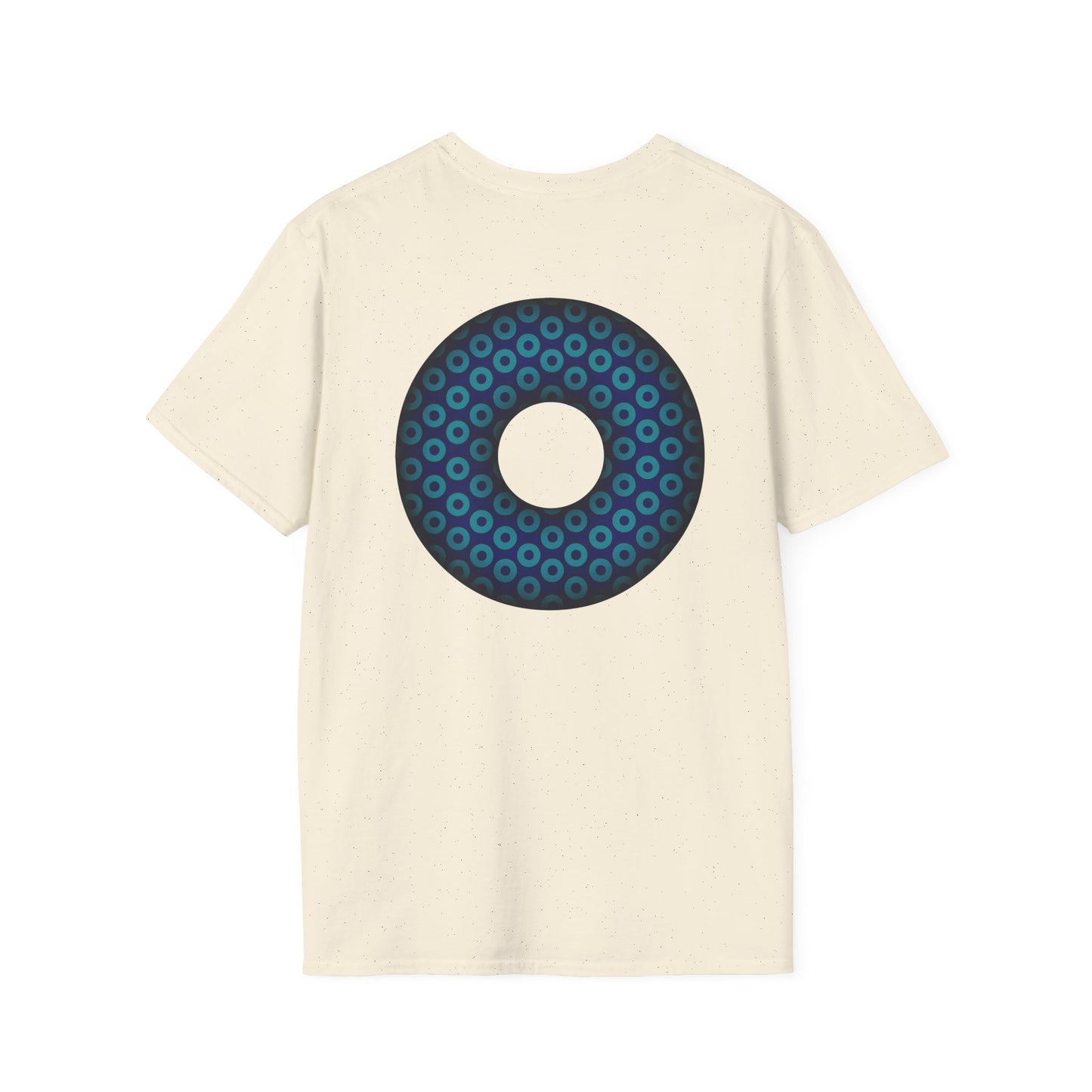 Plain Donuts/Unisex Soft-Style - "Plain Paradoxical Grided Donuts" - teal/dark blue donuts