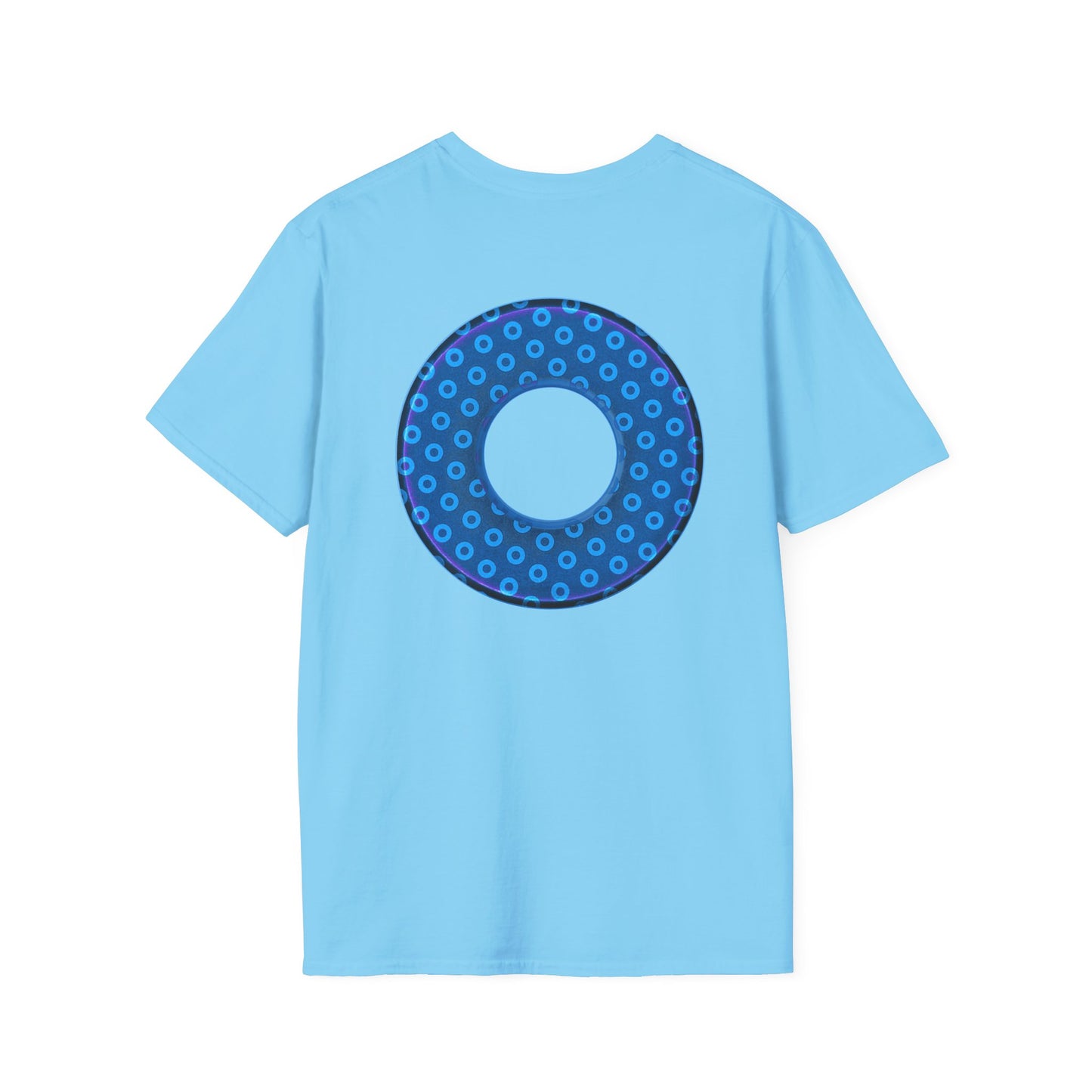 Plain Donuts/Unisex Soft-Style - "Plain Electric Paradoxical Donuts" - sky blue/dark blue donuts