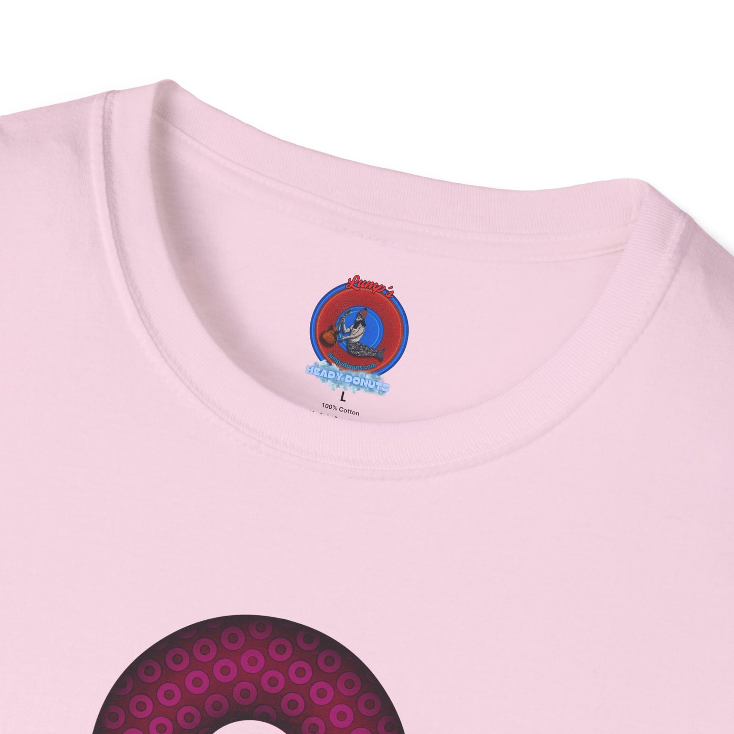 Plain Donuts/Unisex Soft-Style - "Plain Paradoxical Grided Donuts" - dark magenta/burgundy donuts
