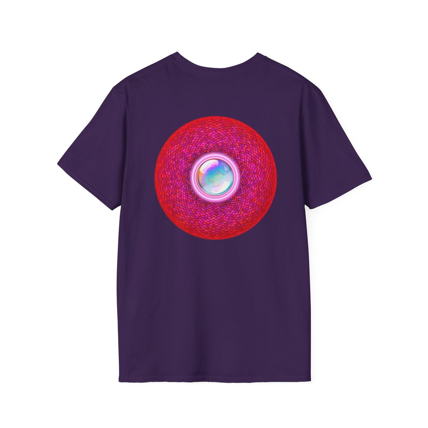 Classic Donut Tee - Unisex Soft-Style - "The Crystal Ballers Donut' - magenta pixilated donut