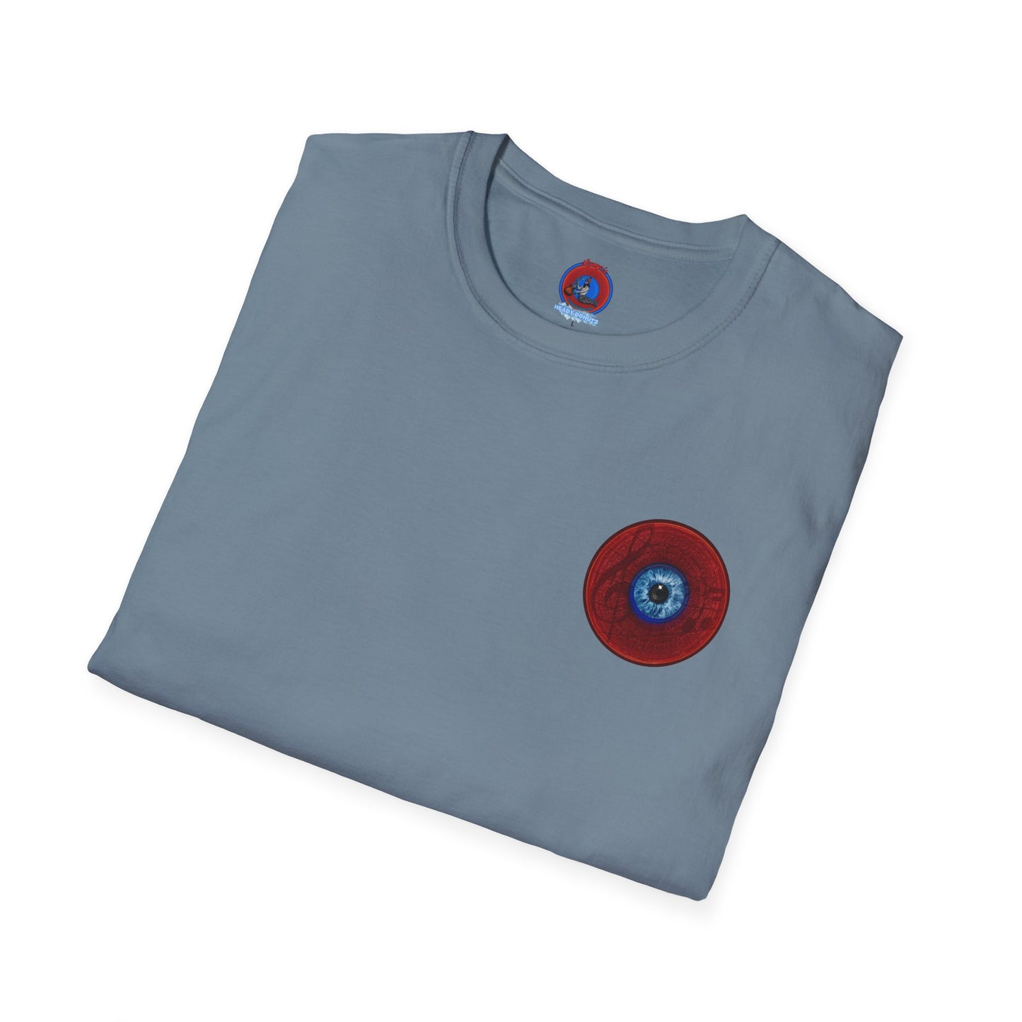 Classic Donut Tee - Unisex Soft-Style - "Peering through Your Opacity" - series 1.0 - red donut w/eye