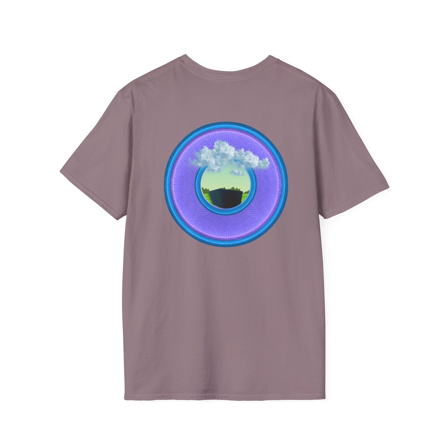Classic Donut Tee - Unisex Soft-Style - "Got Rhombus?" - series 1.0  - variant 4 - purple/blue donut