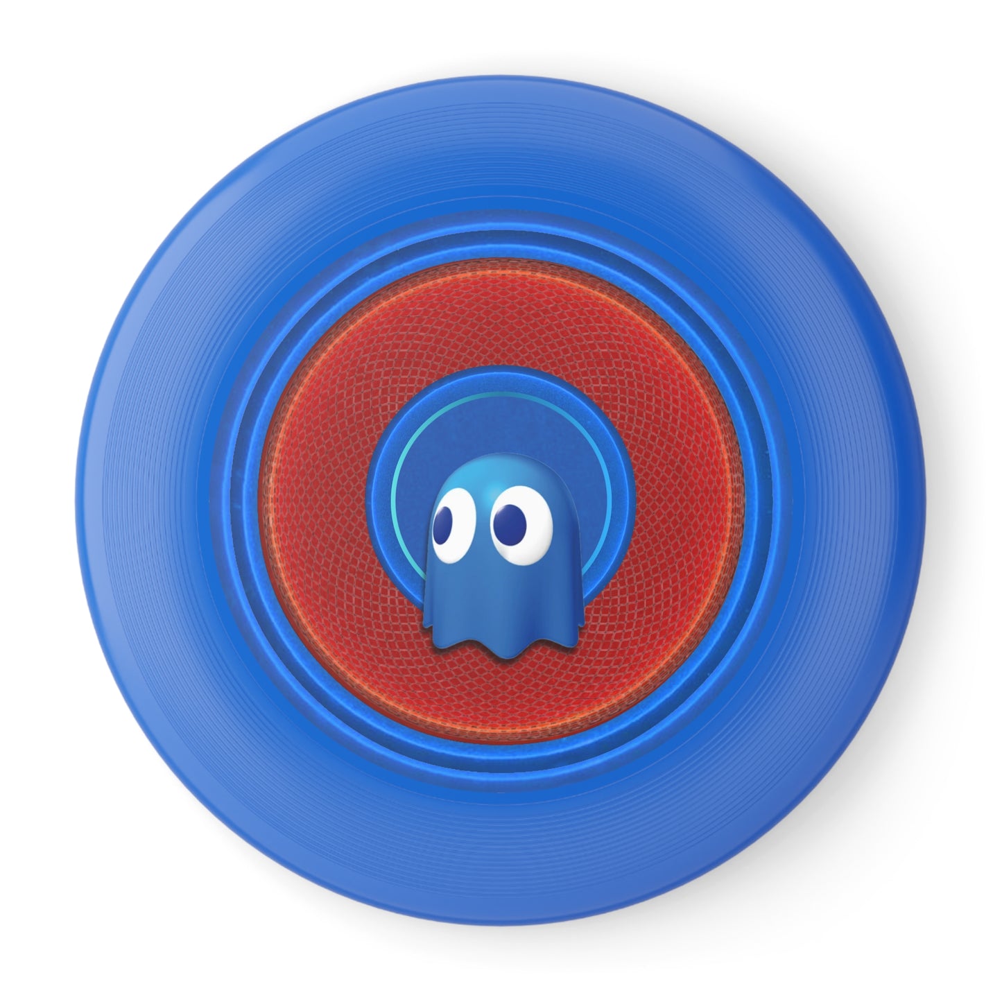 Lumpy Wham-O Donut Frisbee - "Story of the Donut Phrisbee" - red/royal blue