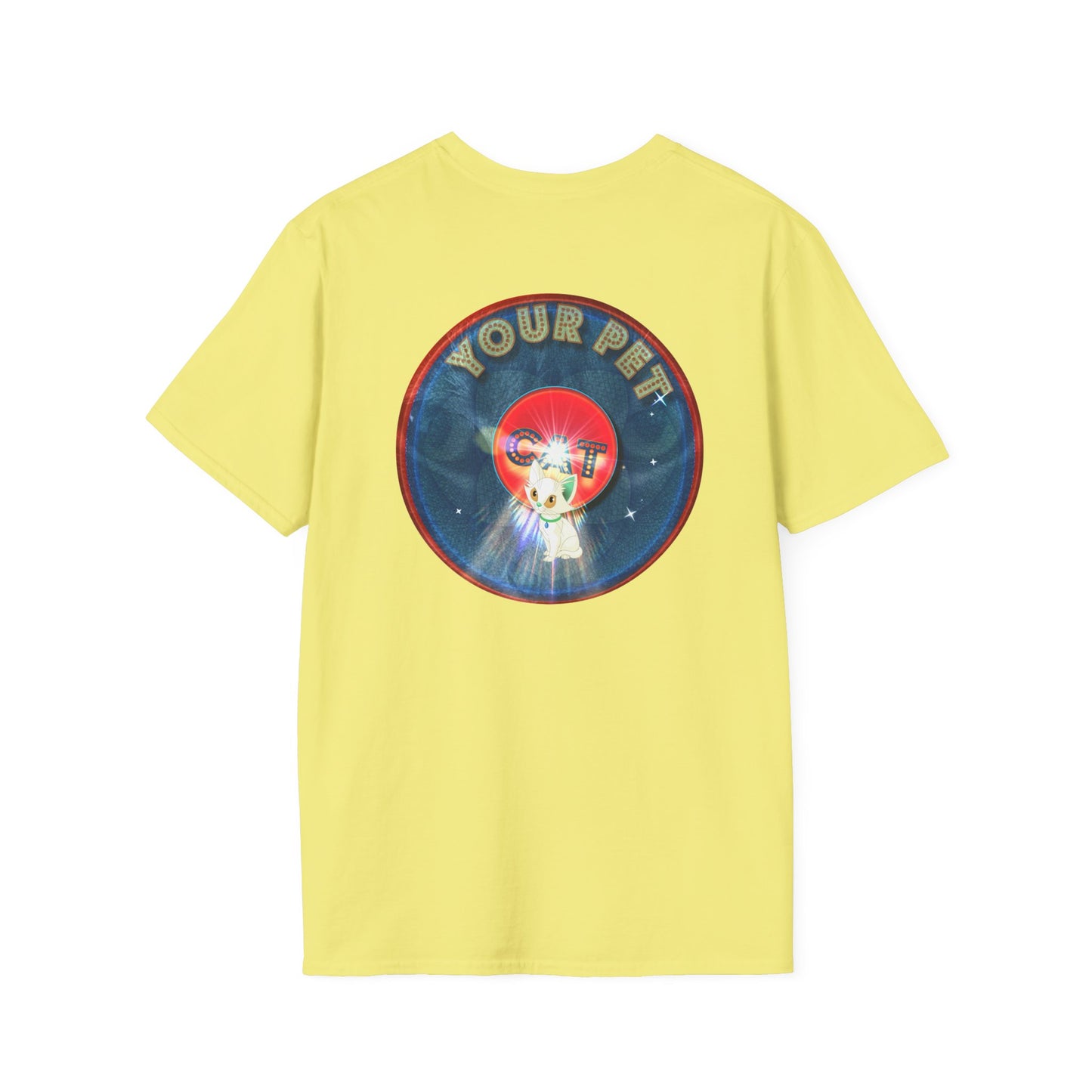 Classic Donut Tee - Unisex Soft-Style - "Your Pet Cat's Phavorite Tee" - series 1.0  - blue donut