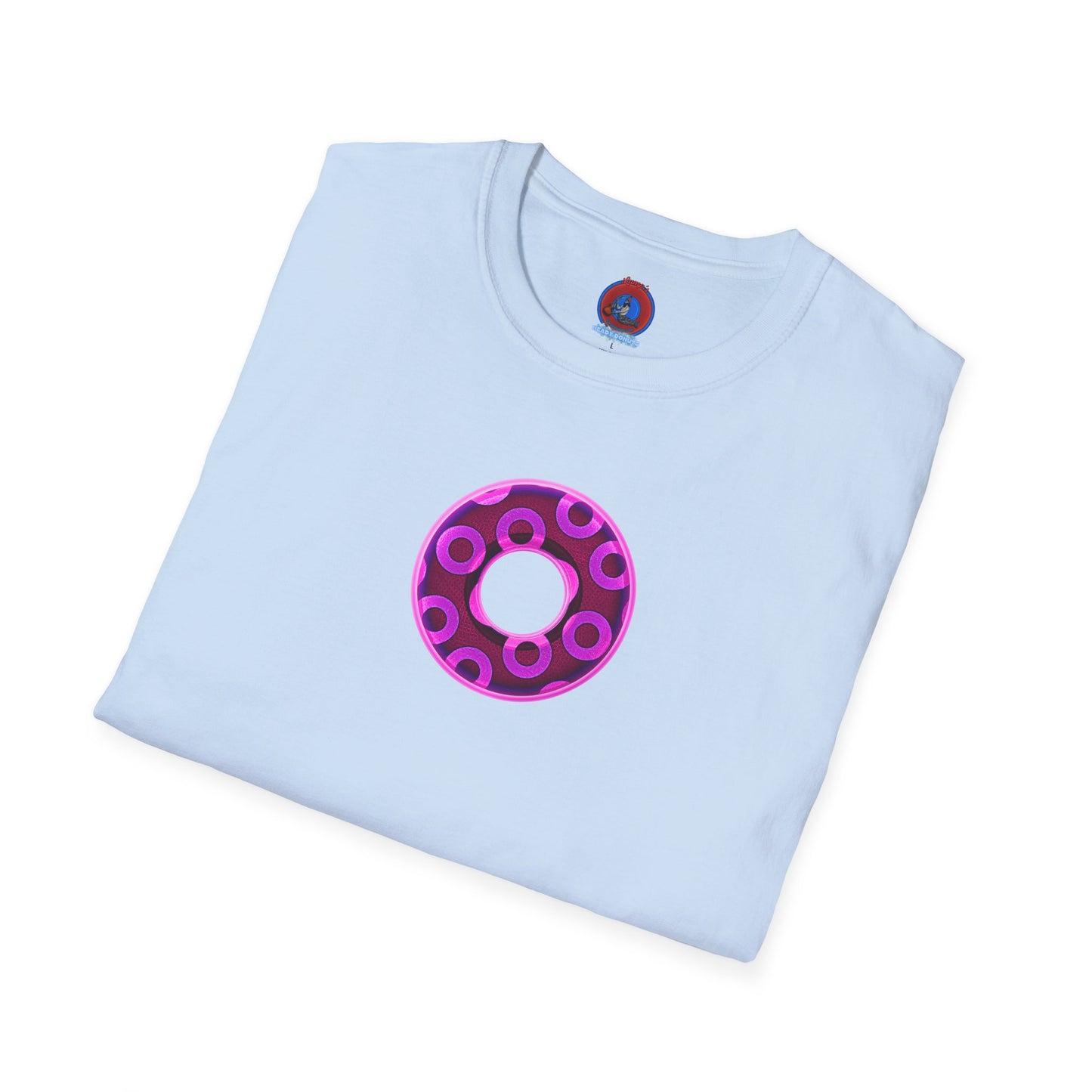 Plain Donuts/Unisex Soft-Style - "Plain Rustic Paradoxical Donuts" - magenta/burgundy donuts