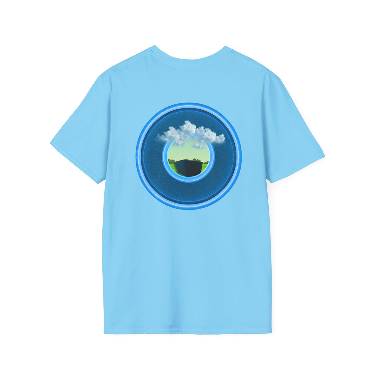 Classic Donut Tee - Unisex Soft-Style - "Got Rhombus?" - series 1.0  - variant 1 - blue/blue donut