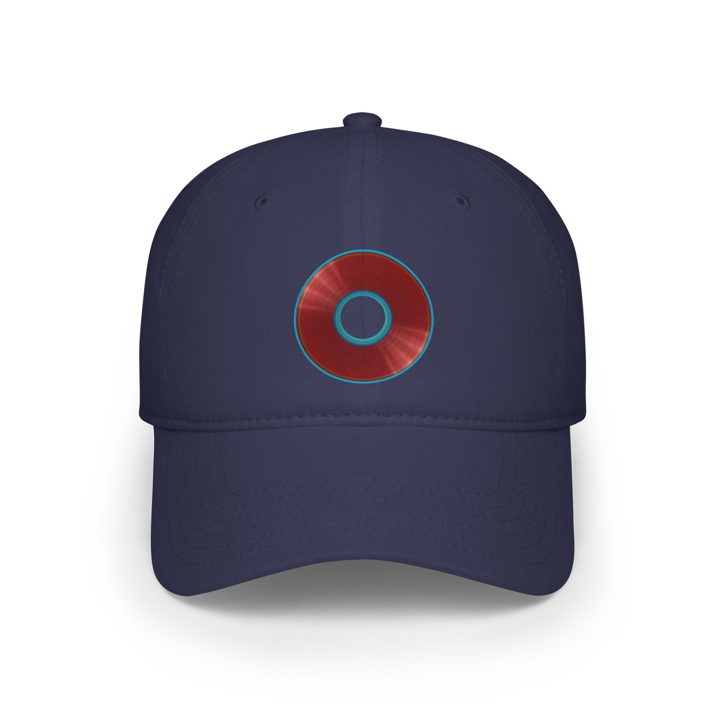 Lumpy Donut Baseball Cap - "Plain [Mary] Jane" - vivid dark record red donut w/