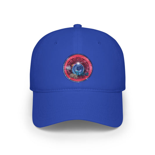 Lumpy Donut Baseball Cap - "Rhinos Do Run From Thunderous Donut Caps" - variant 1 - vivid red tube donut w/