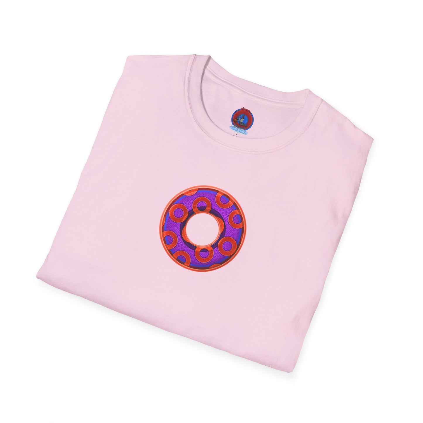 Plain Donuts/Unisex Soft-Style - "Plain Rustic Paradoxical Donuts" - purple/red donuts