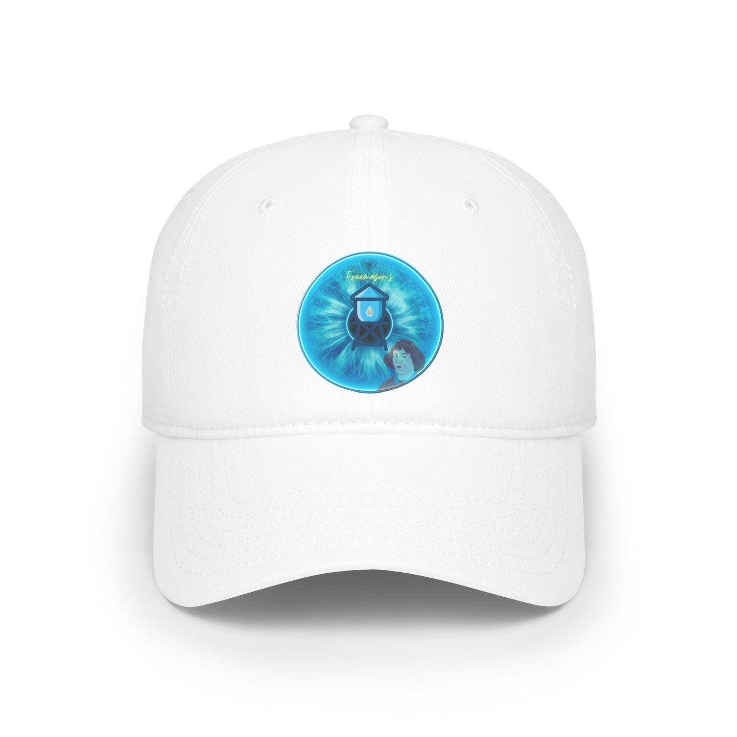 Lumpy Donut Baseball Cap - "The Peering Donut Cap of Opacity" - variant 3 - light blue idonut w/