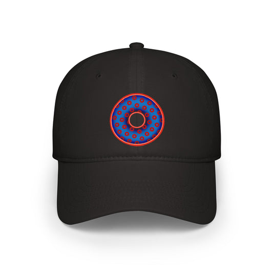 Lumpy Donut Baseball Cap - "Plain [Mary] Jane" - traditional blue/red paradoxical donut w/ - variant 2