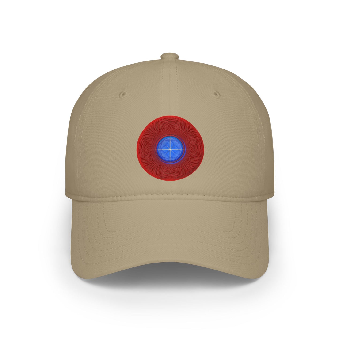 Lumpy Donut Baseball Cap - "Geometrical Donut Cap" - red phatty donut w/