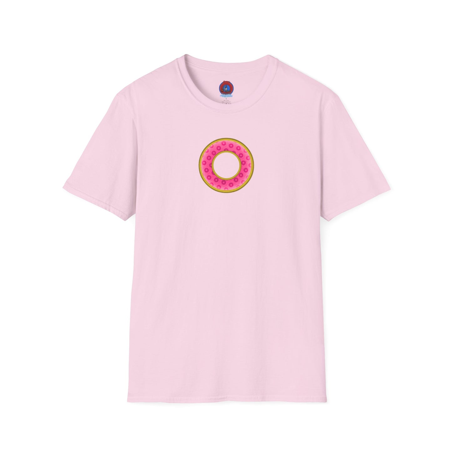 Plain Donuts/Unisex Soft-Style - "Plain Wide Mouthed Paradoxical Donuts" - pink/gold donuts