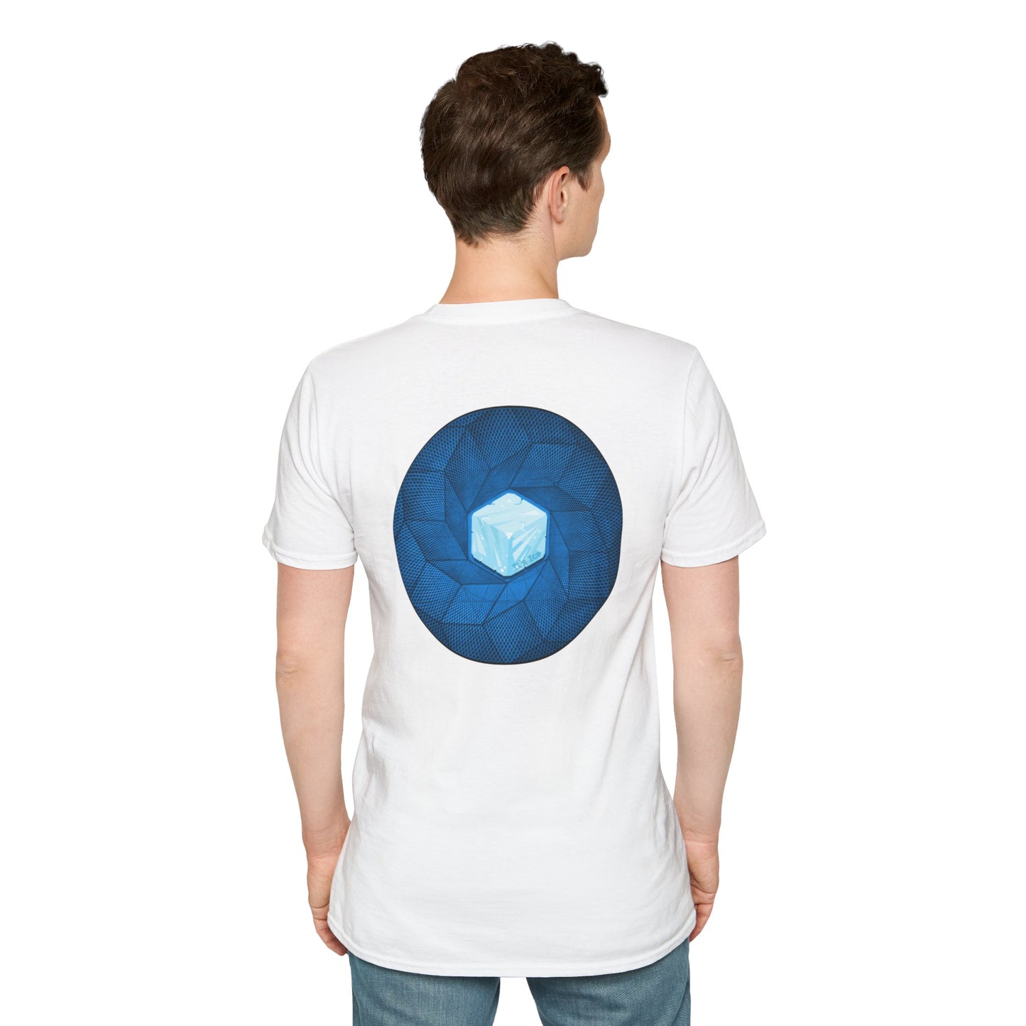 Classic Donut Tee - Unisex Soft-Style - "It's Ice... Cube's Donut" - variant 2 - blue cubed donut