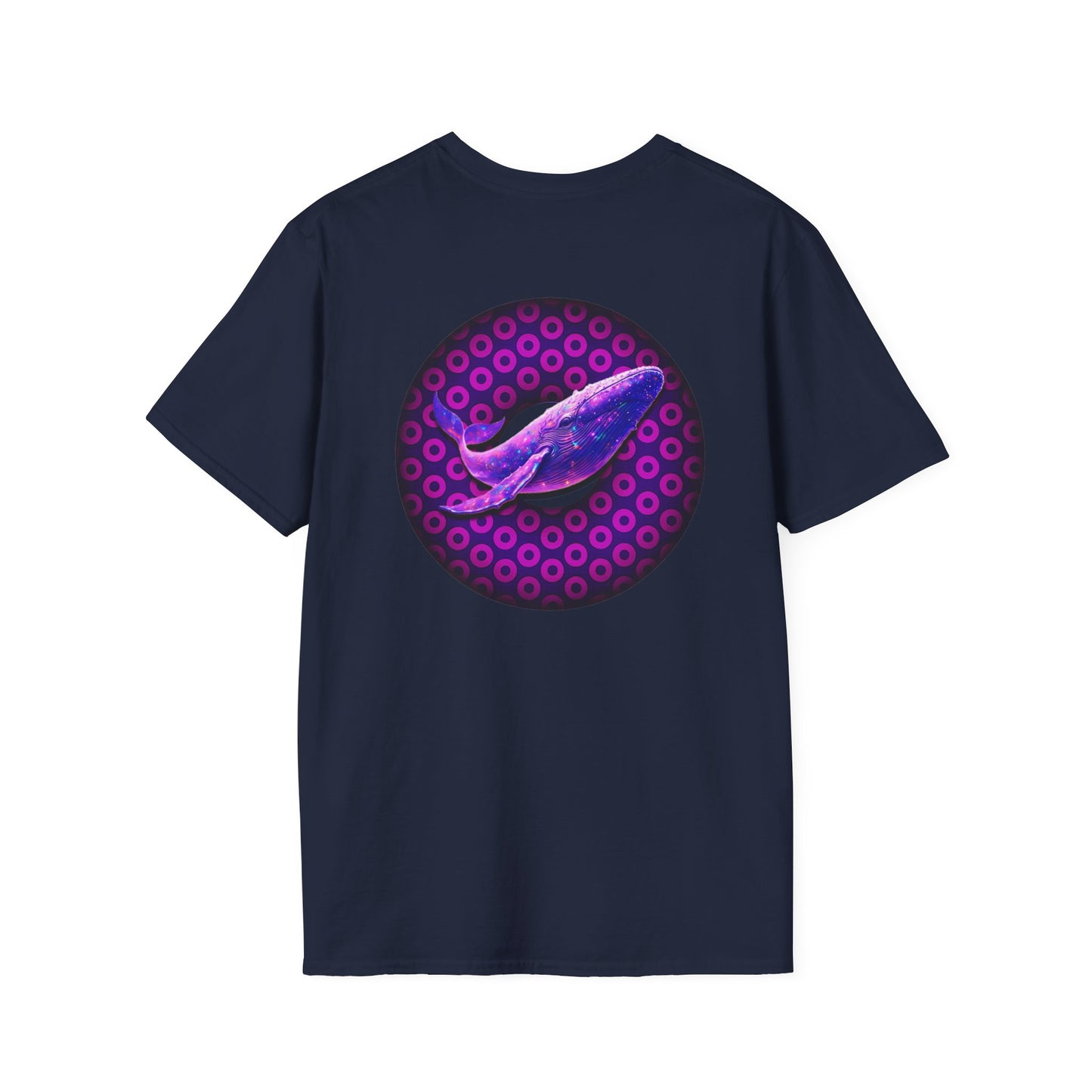 Classic Donut Tee - Unisex Soft-Style - "A Purple Humpback Whale of a Good Time" - variant 1 - purple paradoxical donut
