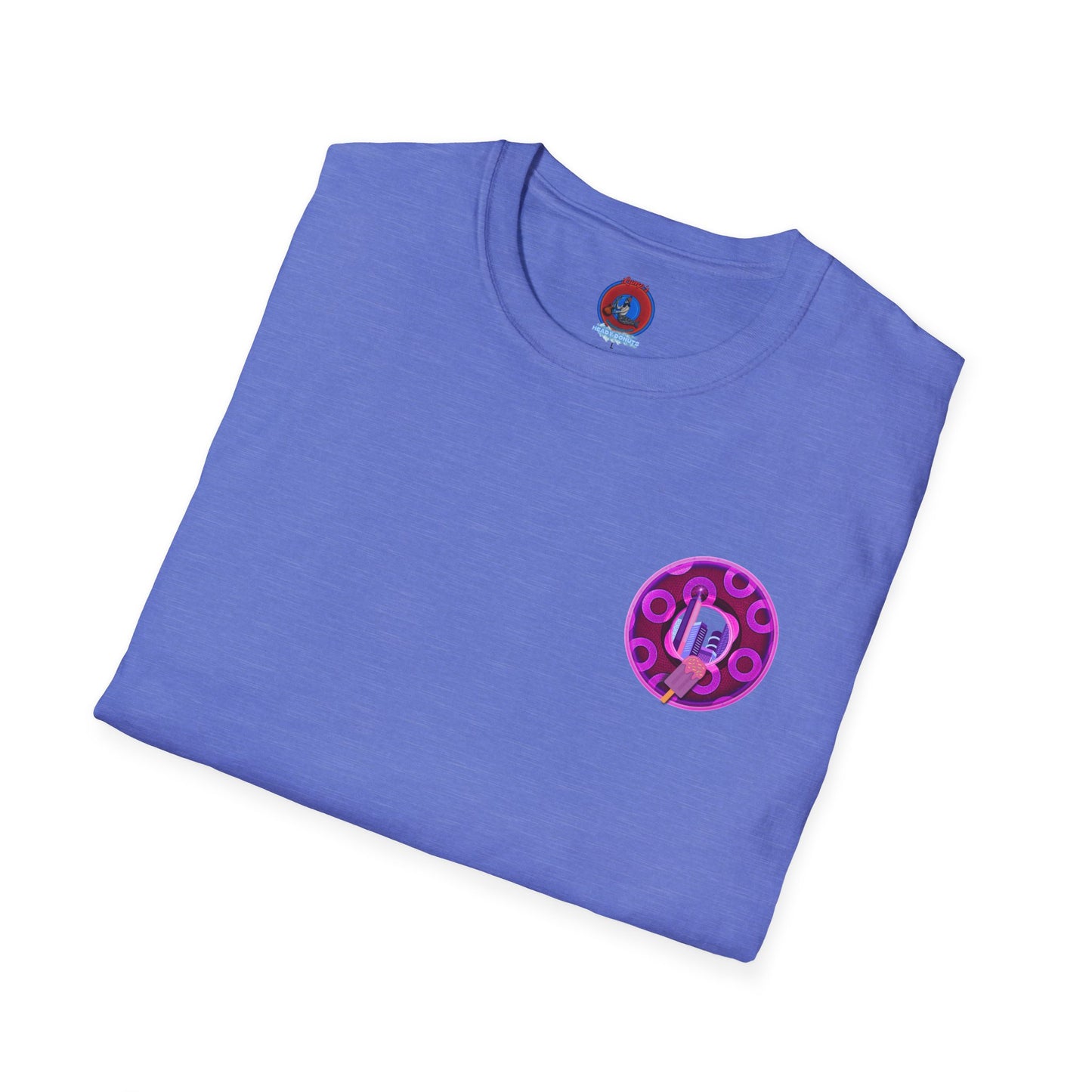 Classic Donut Tee - Unisex Soft-Style - "It's Ice Cream Popsicles - YEMSG Donut" - purple/magenta paradox donut - variant 2