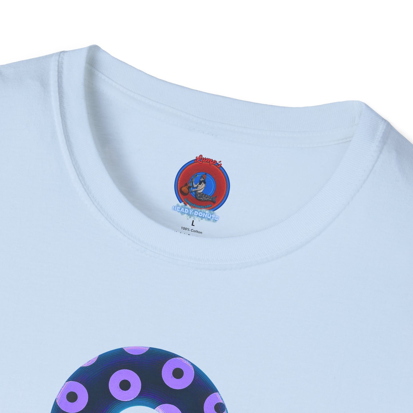 Plain Donuts/Unisex Soft-Style - "Plain Blimpy Paradoxical Donuts" - dark blue/bright purple donuts