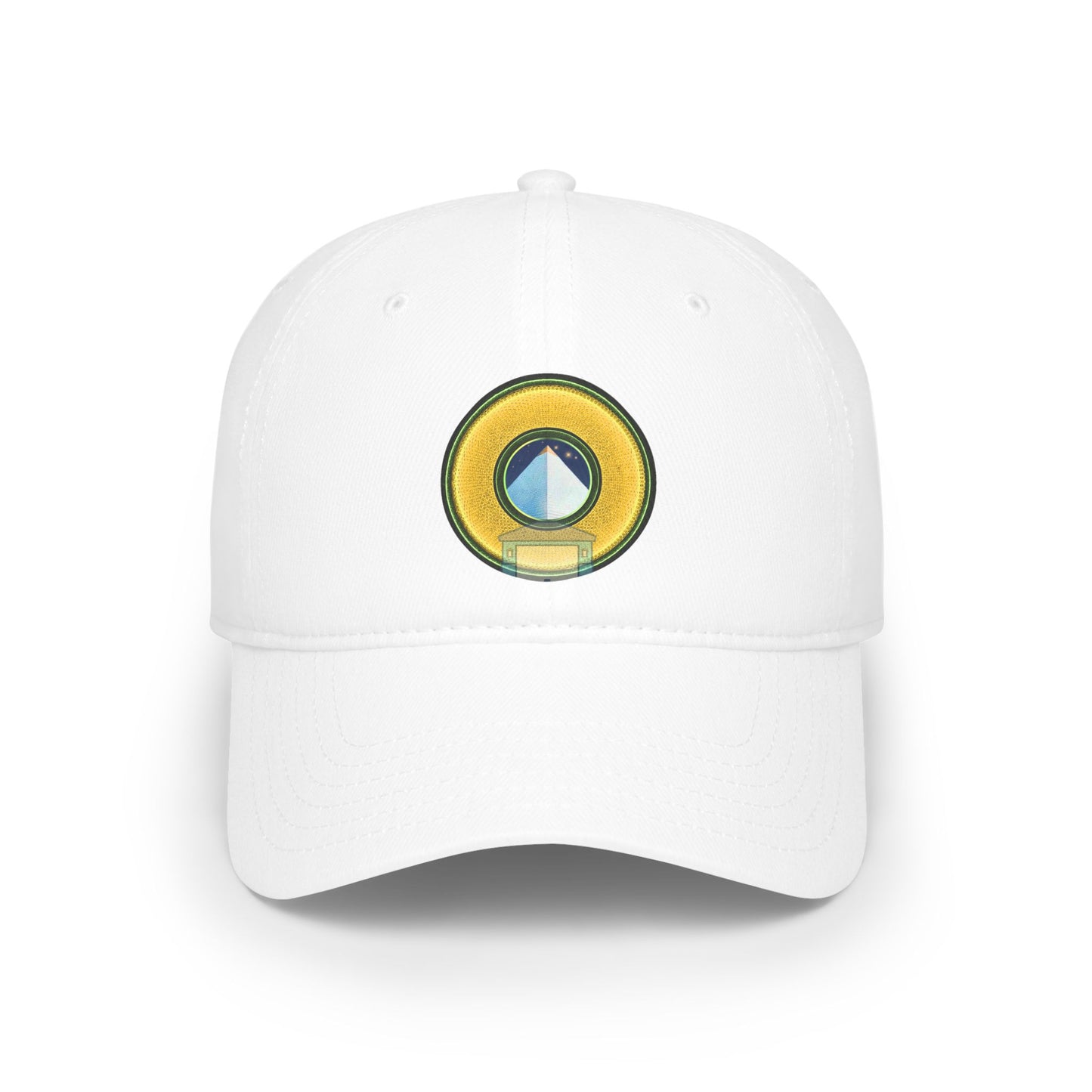 Lumpy Donut Baseball Cap - "Limestone Donut Caps So Large" - variant  4 - rustic golden donut w/