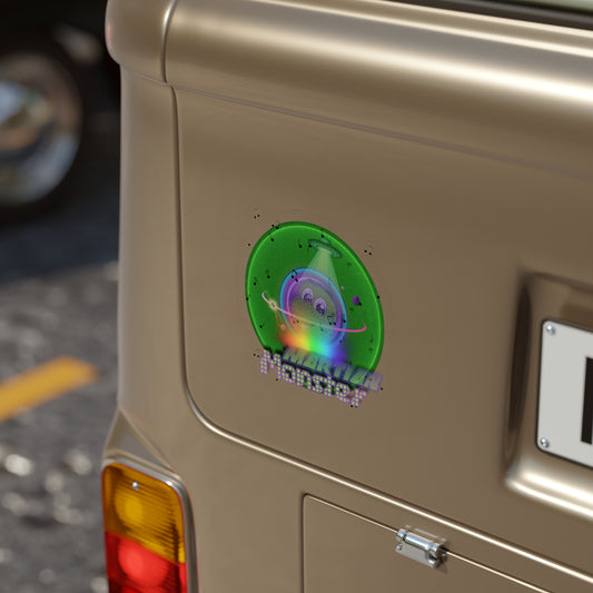 Donut Bumper/Outdoor Sticker - "My Phavorite Martian" - green donut - [Die-Cut] 6"x 6"