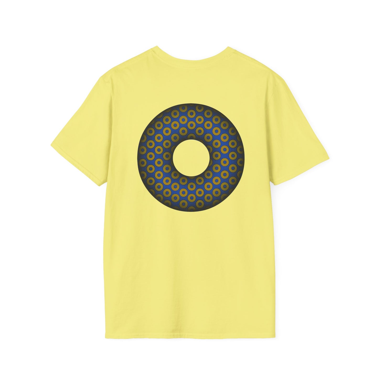 Plain Donuts/Unisex Soft-Style - "Plain Paradoxical Grided Donuts" - bronze/dark blue donuts