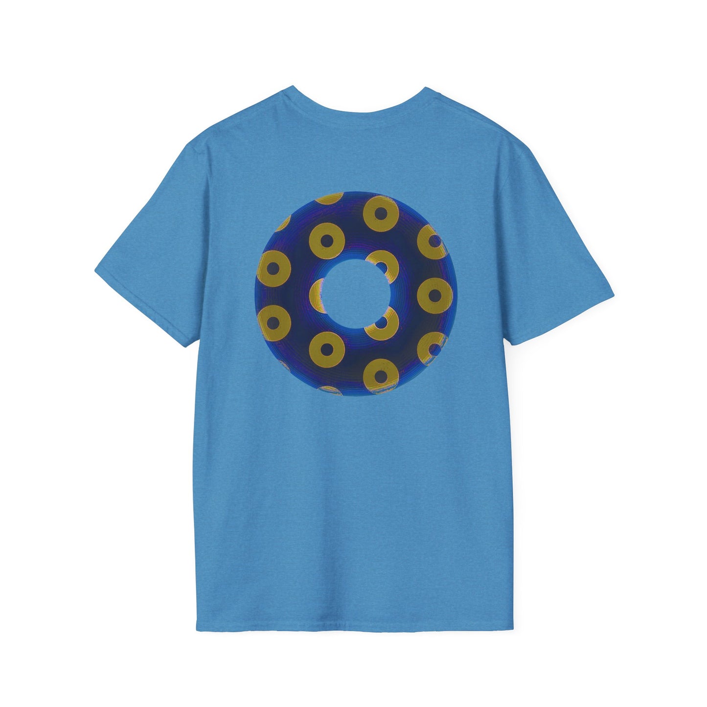 Plain Donuts/Unisex Soft-Style - "Plain Blimpy Paradoxical Donuts" - dark royal blue/yellow donuts