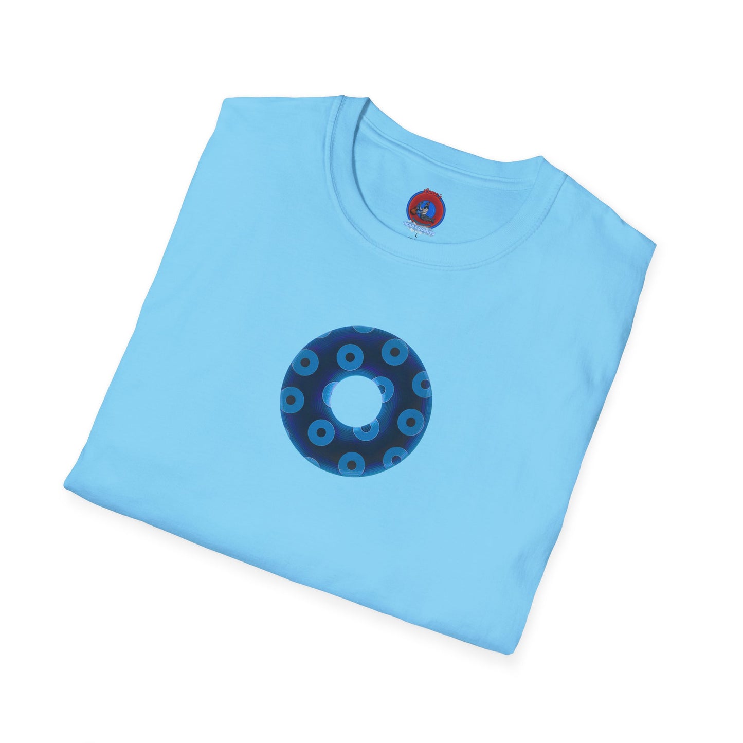 Plain Donuts/Unisex Soft-Style - "Plain Blimpy Paradoxical Donuts" - dark blue/sky blue donuts