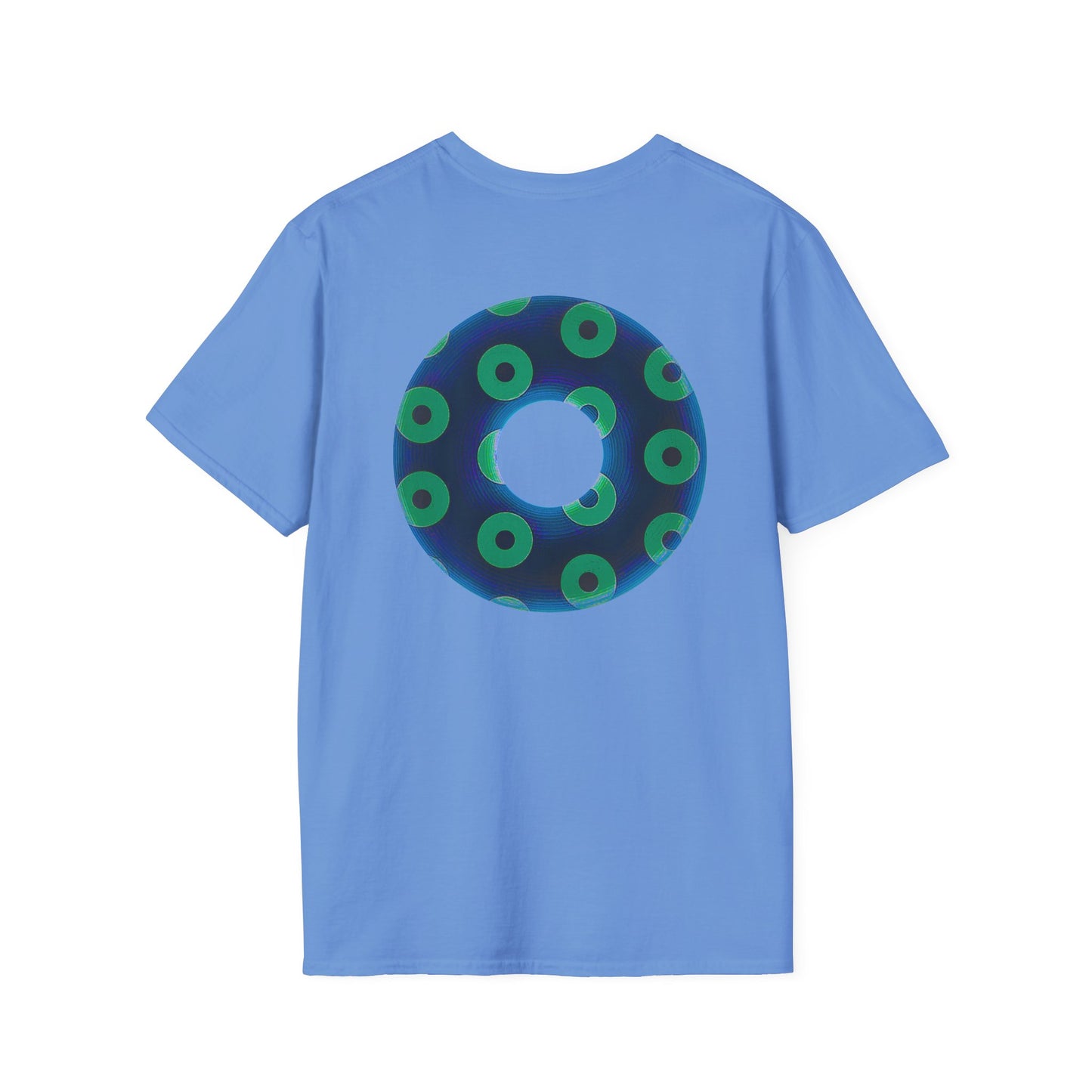 Plain Donuts/Unisex Soft-Style - "Plain Blimpy Paradoxical Donuts" - dark blue/jade green donuts