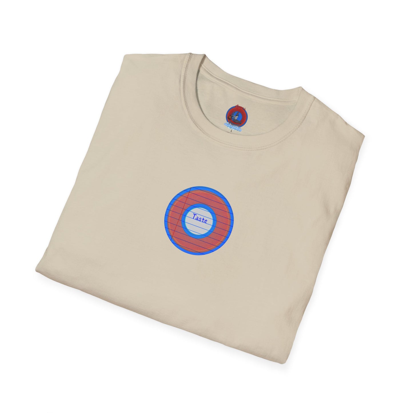 Coffee Traders Tee - Unisex Soft-Style - "Tasty Coffee" - paradoxical donut/rustic red donut - variant 1 - tasty front/logo back