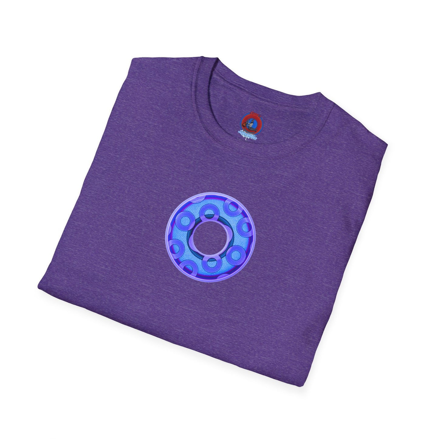 Plain Donuts/Unisex Soft-Style - "Plain Rustic Paradoxical Donuts" - light blue/purple donuts