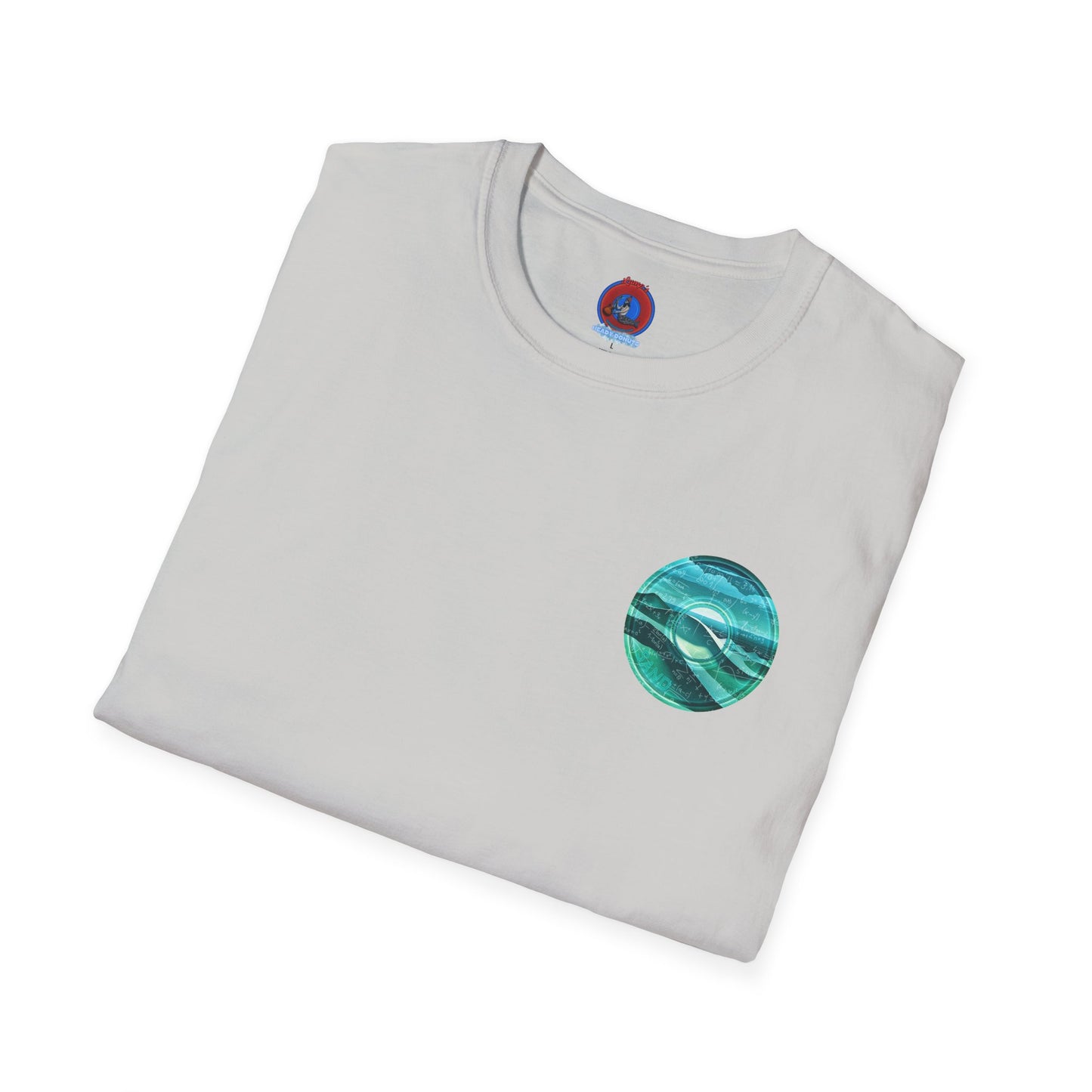 Classic Donut Tee - Unisex Soft-Style - "The Equating Donut " - series 1.0  - teal donut