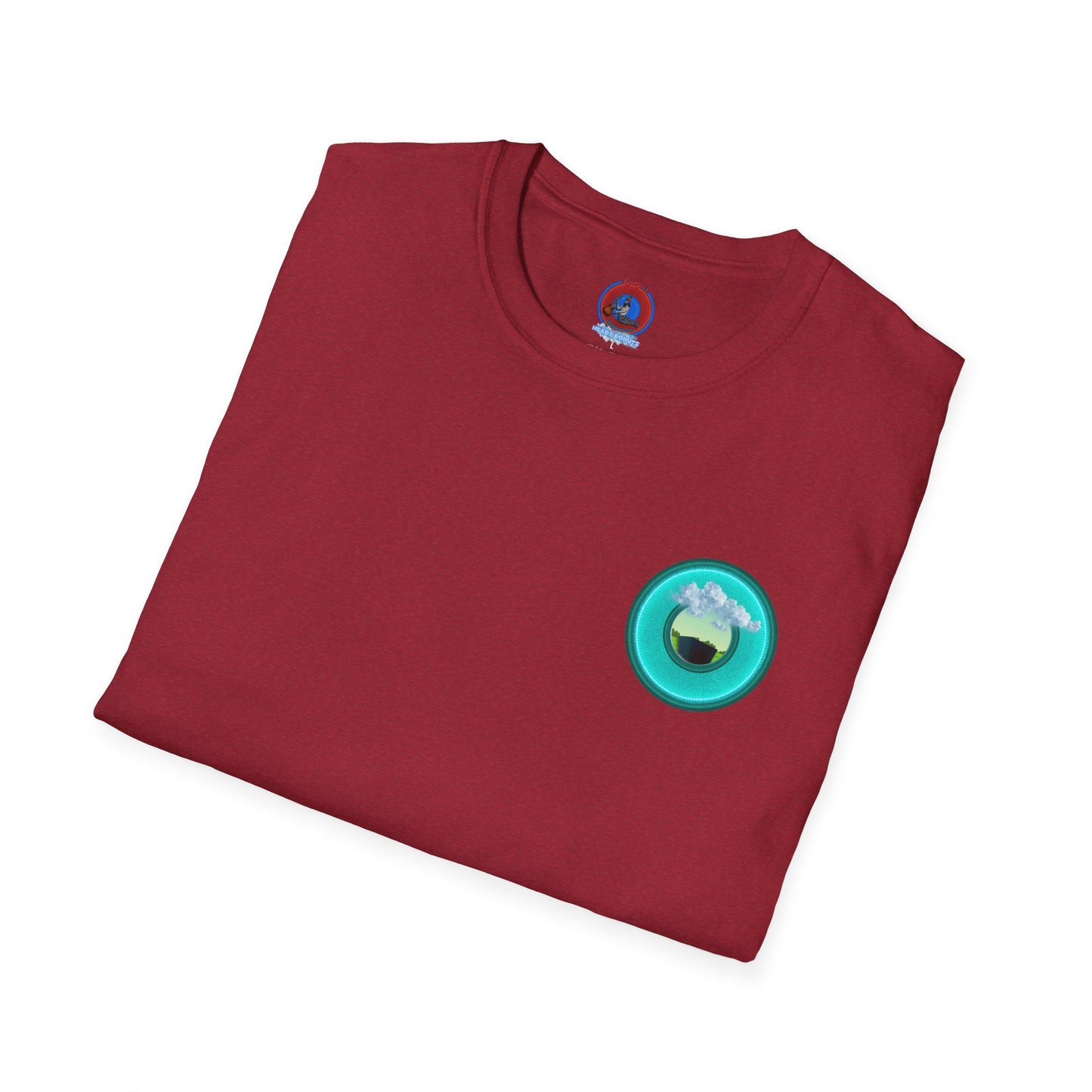 Classic Donut Tee - Unisex Soft-Style - "Got Rhombus?" - series 1.0  - variant 1 - turquoise/teal donut