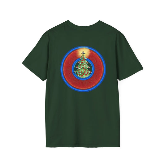Classic Donut Tee - Unisex Soft-Style - "It's Always Phishmas in Philly" - rustic red/blue donut