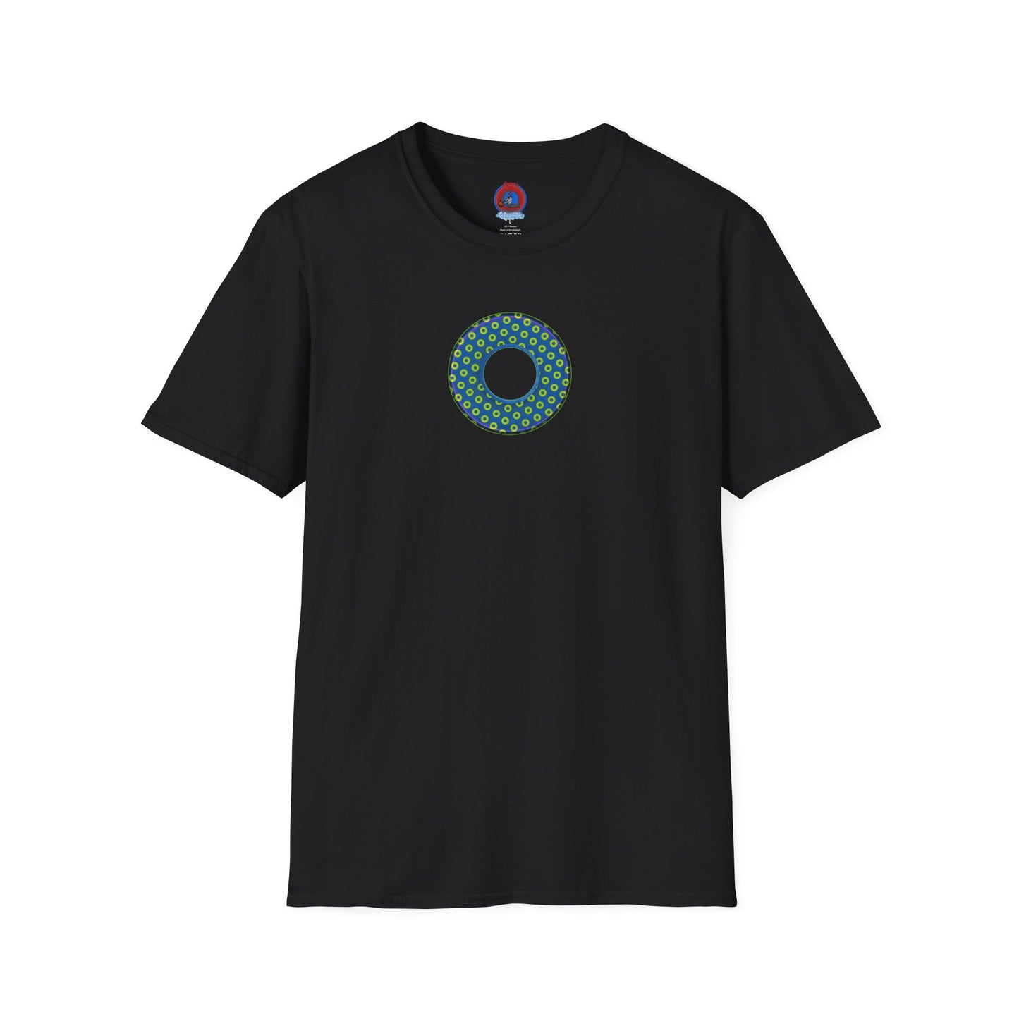 Plain Donuts/Unisex Soft-Style - "Plain Electric Paradoxical Donuts" - yellow/blue donuts