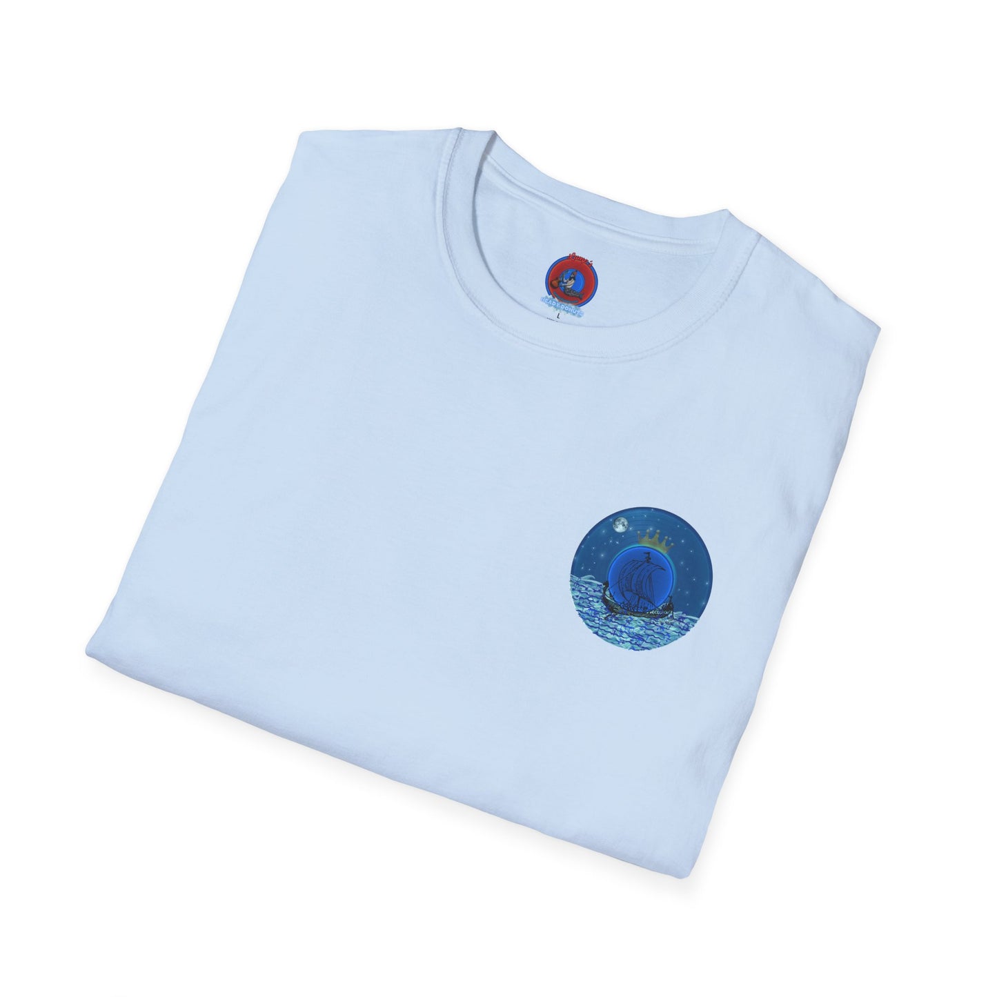 Classic Donut Tee - Unisex Soft-Style - "Stately Donut of the Prince" - series 1.0  - blue donut