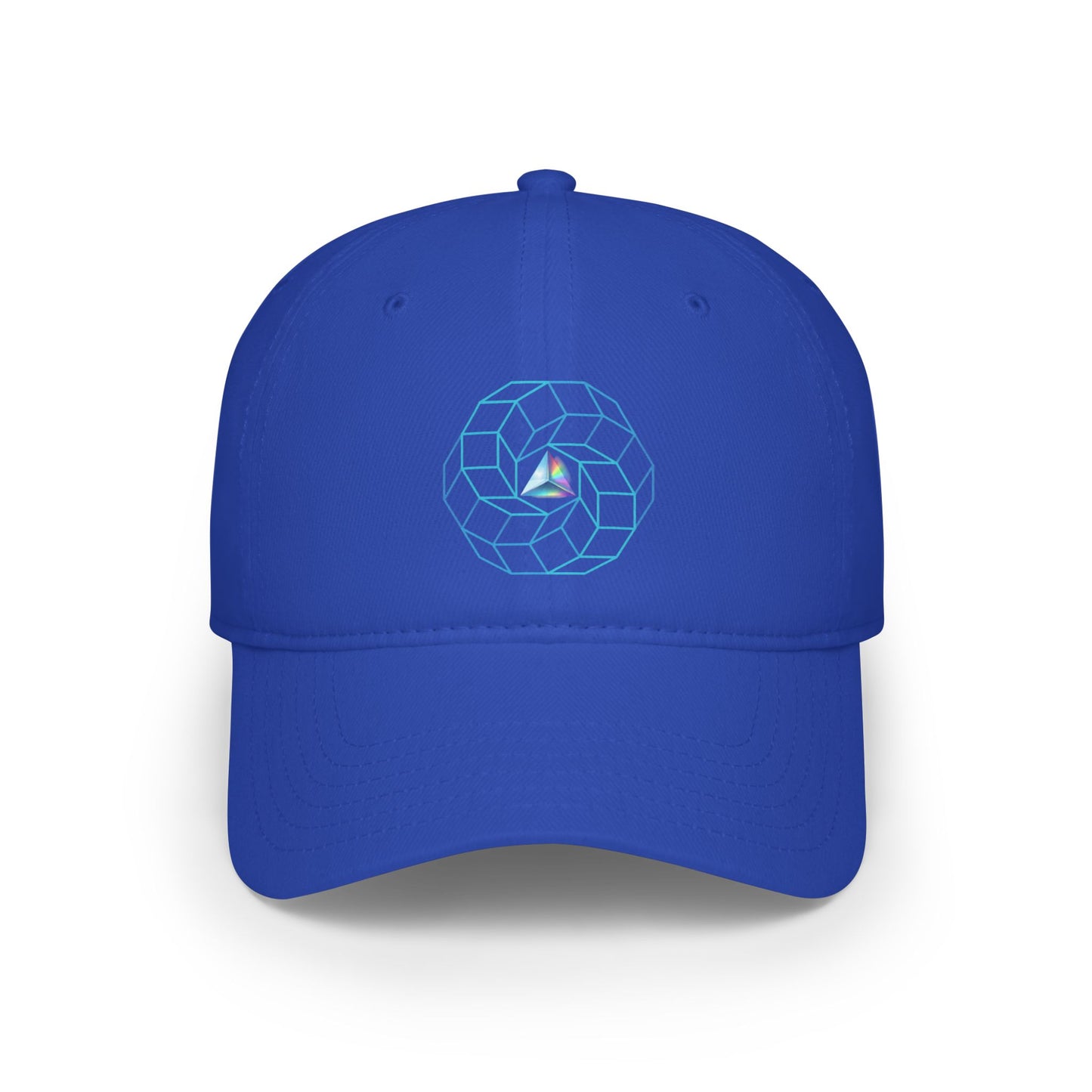 Lumpy Donut Baseball Cap - "Dark Side of this Donut Cap" - blue cubed donut w/