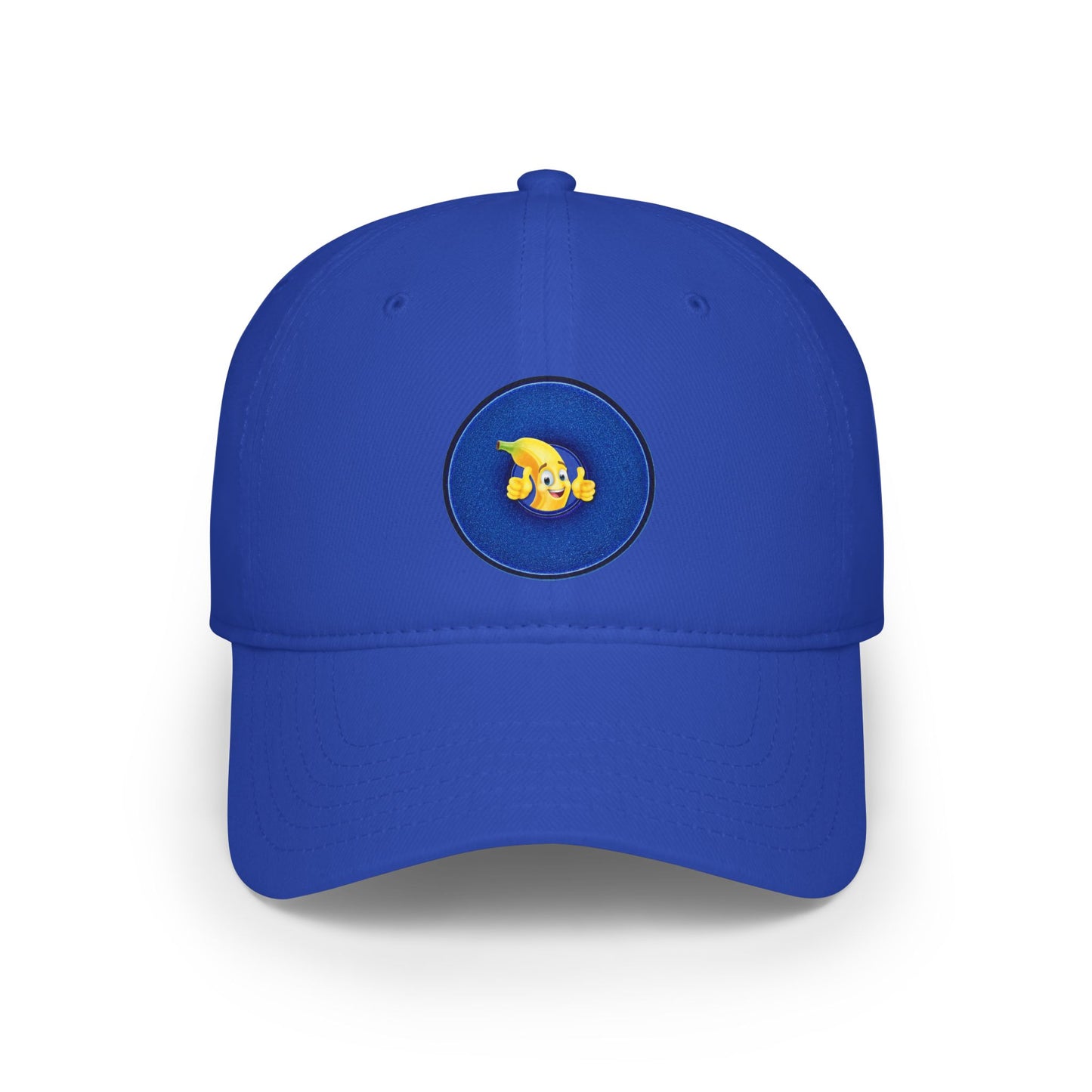 Lumpy Donut Baseball Cap - "This Donut Hat is Bananas" - variant 5 - vivid blue donut w/