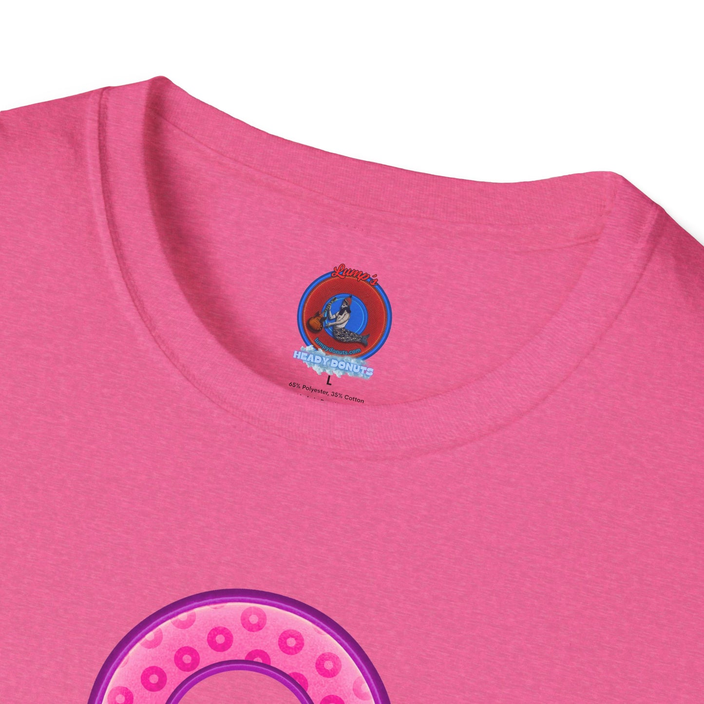 Plain Donuts/Unisex Soft-Style - "Plain Wide Mouthed Paradoxical Donuts" - pink/light purple donuts