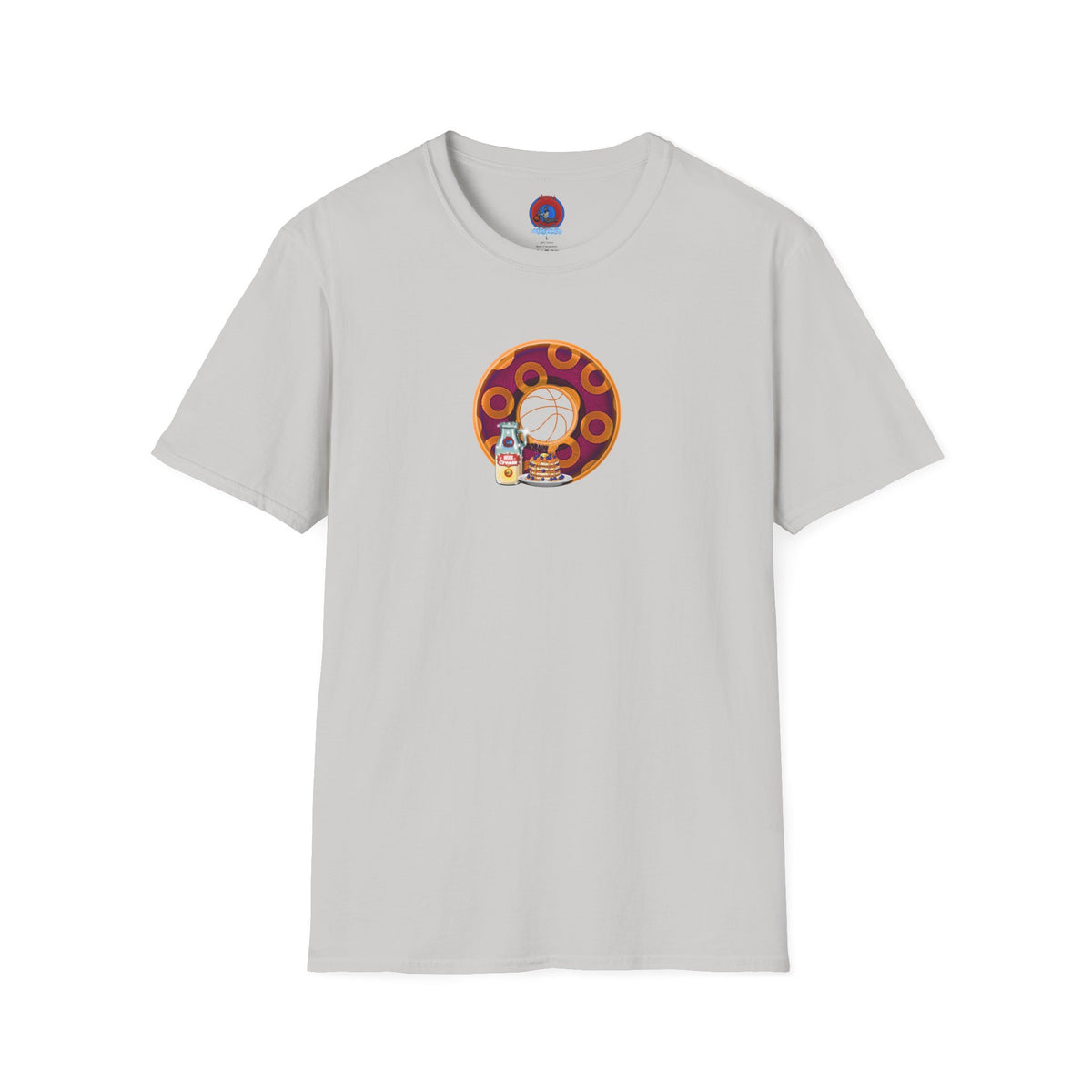 Classic Donut Tee - Unisex Soft-Style - "Princely Wooked Cream - YEMSG Donut " - burgundy/orange rustic paradox donut - variant 2