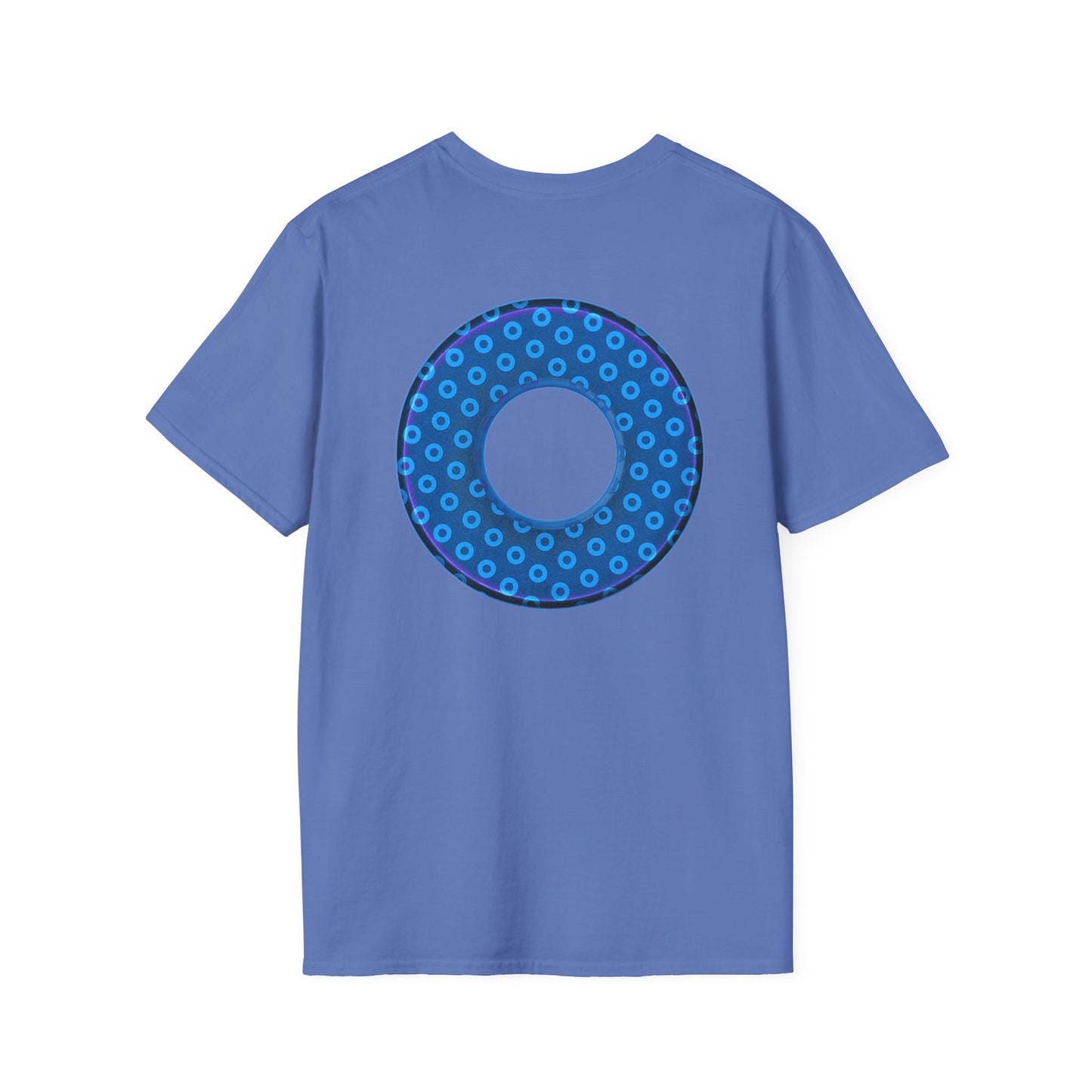 Plain Donuts/Unisex Soft-Style - "Plain Electric Paradoxical Donuts" - sky blue/dark blue donuts