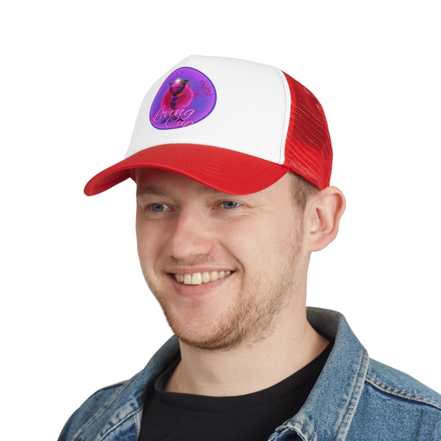 Lumpy Trucker Hat - "The Loving Hat" - purple/magenta donut [*Charity Donut]