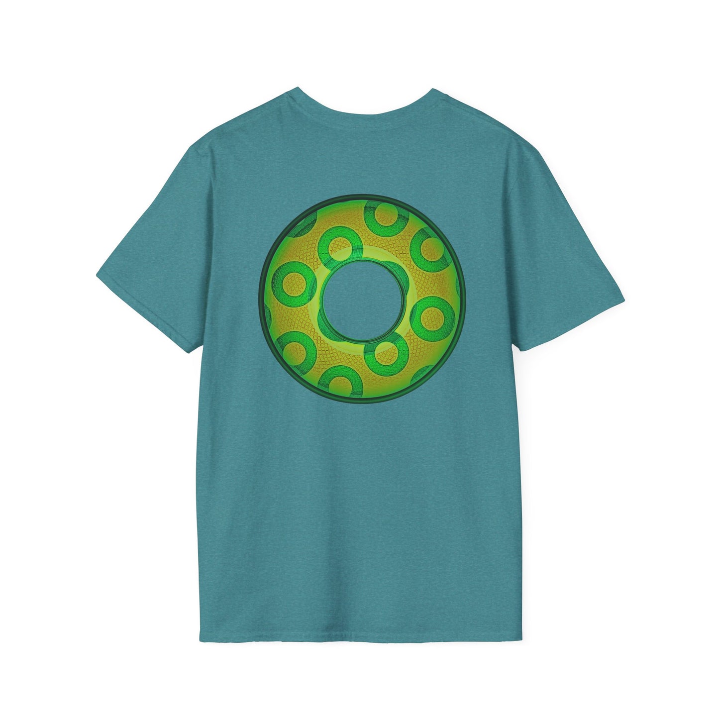 Plain Donuts/Unisex Soft-Style - "Plain Rustic Paradoxical Donuts" - gold/light green donuts