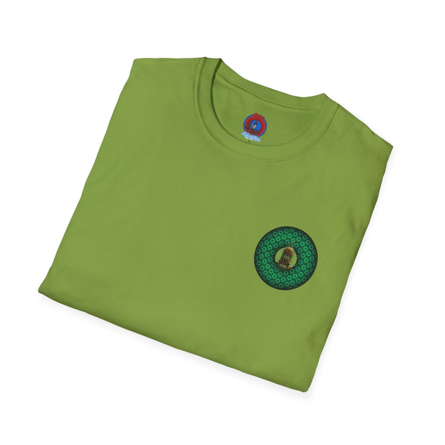 Classic Donut Tee - "Save Mondegreen City Hall Clock Tower" - paradox donut - series 1.0 - variant 2 - green donut